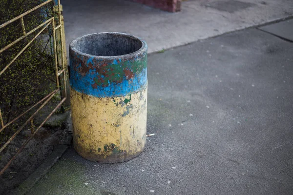 Simple Trash Can Street Kiev Royalty Free Stock Images