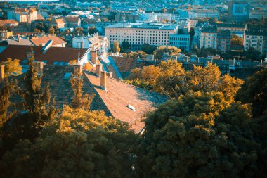 Eski Avrupa kenti Budapeşte 'nin Panoraması