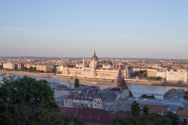 Eski Avrupa kenti Budapeşte 'nin Panoraması