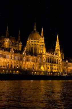 Budapeşte Parlamento Binaları 'nın gece ışıkları
