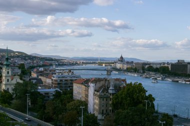 Eski Avrupa kenti Budapeşte 'nin Panoraması