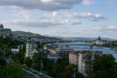Eski Avrupa kenti Budapeşte 'nin Panoraması