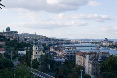 Eski Avrupa kenti Budapeşte 'nin Panoraması