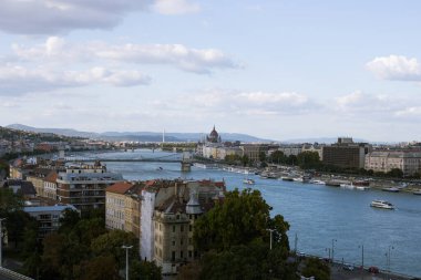 Eski Avrupa kenti Budapeşte 'nin Panoraması