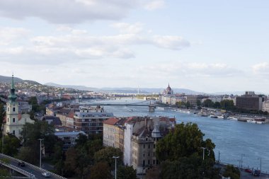 Eski Avrupa kenti Budapeşte 'nin Panoraması