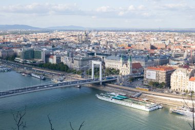 Eski Avrupa kenti Budapeşte 'nin Panoraması