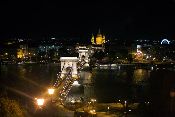 View Evening Old City Budapest Sunset — Stock Photo, Image