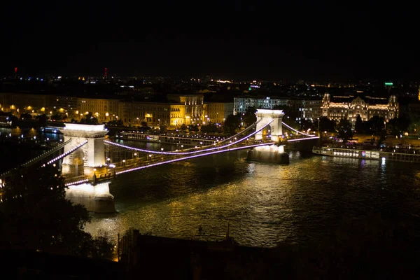 Vue Vieille Ville Budapest Coucher Soleil — Photo