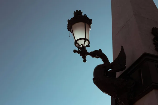 Velha Cidade Europeia Luzes Rua — Fotografia de Stock