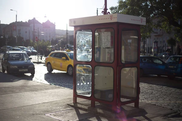 Old Red Telephone Box City — Stock Photo, Image