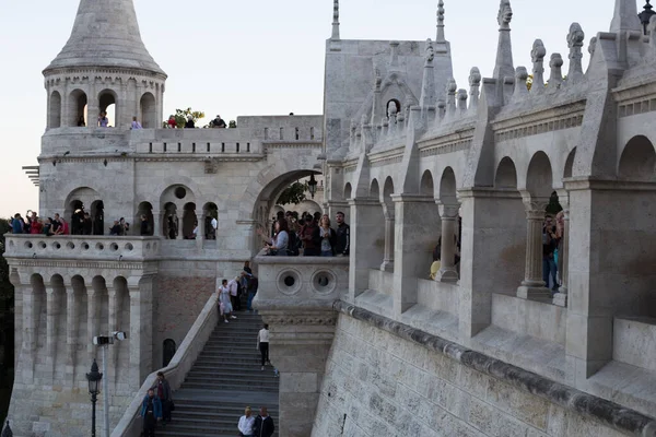 Beaucoup Touristes Dans Château Buda Profiter Paysage — Photo