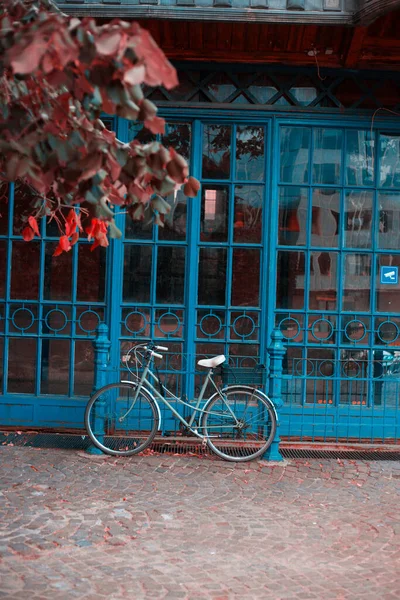 Старый Винтажный Велосипед Городе — стоковое фото