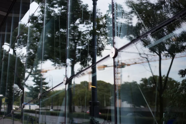 Reflexión Cristal Fachada Del Edificio — Foto de Stock