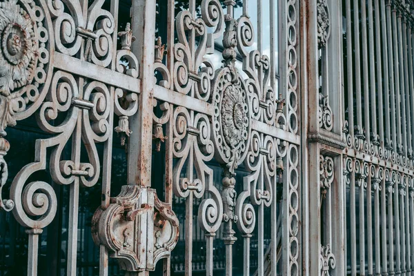 Şehirdeki eski metal kapı.