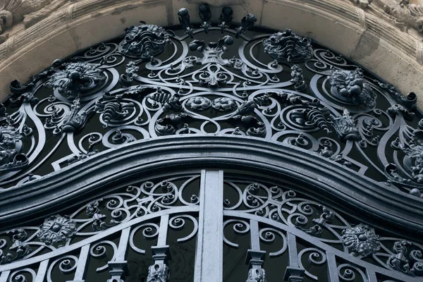 Antigua Puerta Metal Forjado Ciudad — Foto de Stock