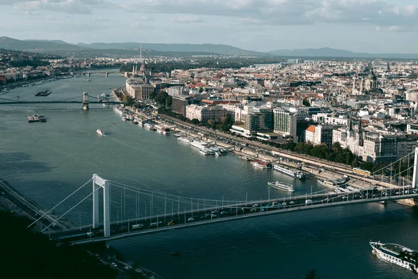 Panorama Starego Europejskiego Miasta Budapeszt — Zdjęcie stockowe