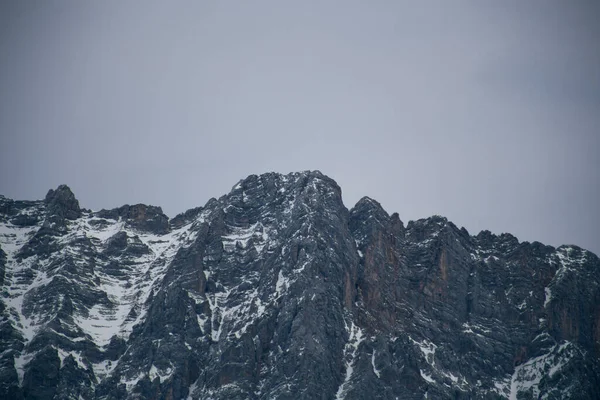 Altas Montanhas Alpinas Com Neve Alemanha Céu Azul Bonito — Fotografia de Stock