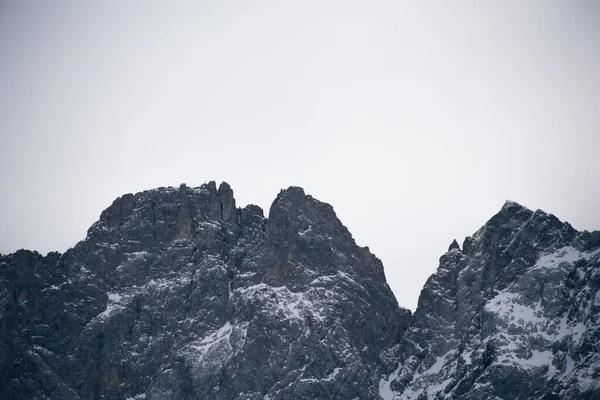 Altas Montanhas Alpinas Com Neve Alemanha Céu Azul Bonito — Fotografia de Stock