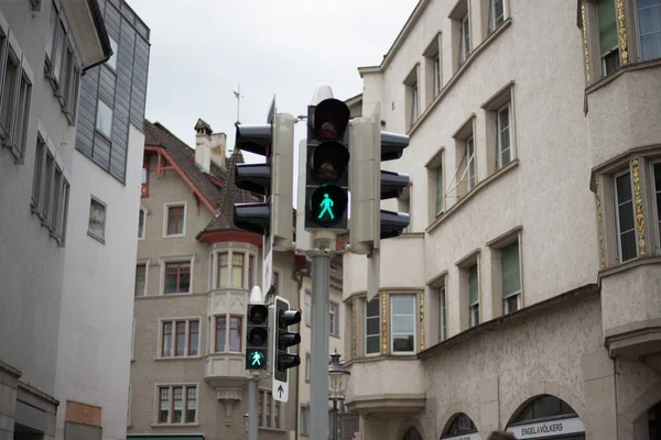 유럽의 도시의 신호등 — 스톡 사진