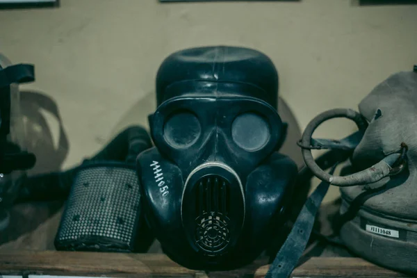 Παλαιές Σοβιετικές Μάσκες Αερίων Κατά Της Ακτινοβολίας Που Χρησιμοποιήθηκαν Κατά — Φωτογραφία Αρχείου