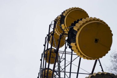 Çernobil 'deki Pripyat hayalet kasabasında dönme dolap.