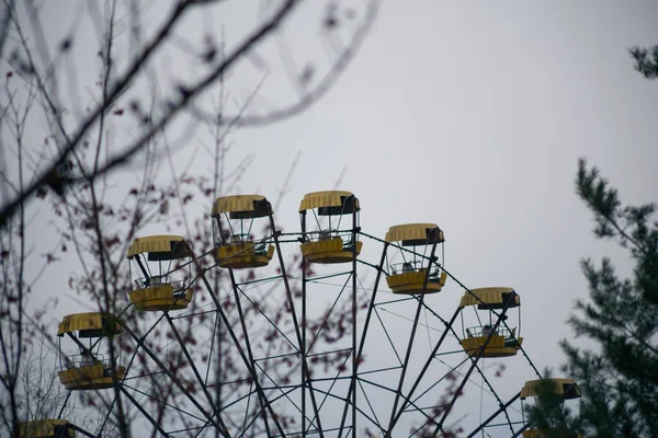 Rueda Fortuna Ciudad Fantasma Pripyat Chernobyl — Foto de Stock