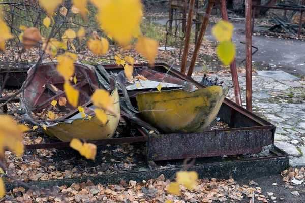 Swing Abandonado Pripyat Chernobyl — Foto de Stock