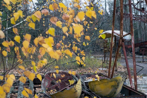 Balanço Abandonado Pripyat Chernobyl — Fotografia de Stock