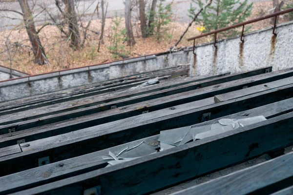 Tribuno Abandonado Pripyat Chernobyl — Fotografia de Stock
