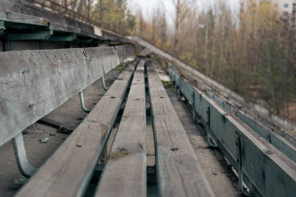 Verlassene Tribüne Pripjat Tschernobyl — Stockfoto
