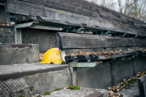 Elhagyott Tribunus Pripyatban Csernobilban — Stock Fotó