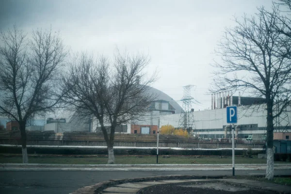Kraftverksbyggnader Pripyat Tjernobyl — Stockfoto