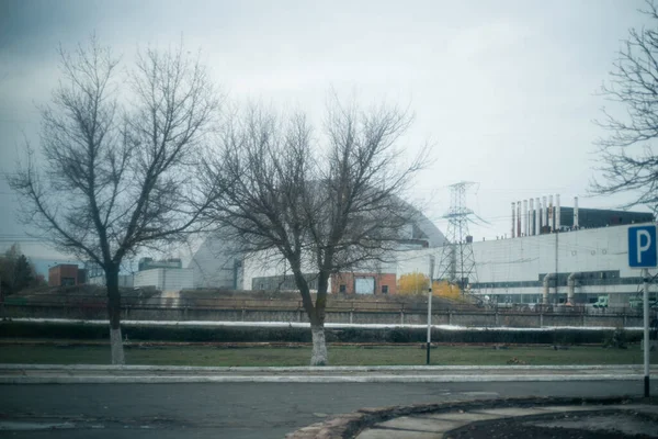 Kraftverksbyggnader Pripyat Tjernobyl — Stockfoto
