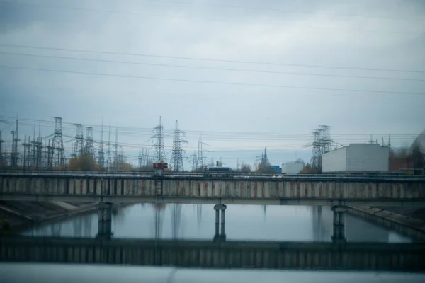 Bâtiments Centrales Électriques Pripyat Tchernobyl — Photo