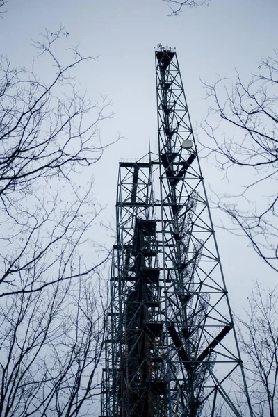 Power Plant Duga Pripyat Chernobyl Soviet Secret Radio Tower Intercepting — Stock Photo, Image