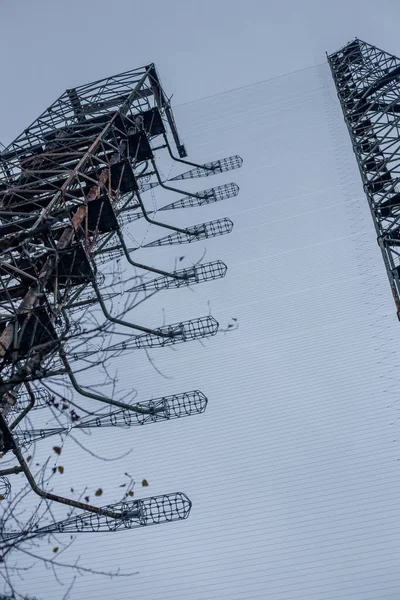 Kraftverket Duga Pripyat Tjernobyl Sovjetiskt Hemligt Radiotorn För Att Avlyssna — Stockfoto