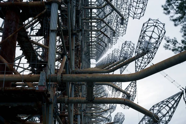 Power Plant Duga Pripyat Chernobyl Soviet Secret Radio Tower Intercepting — Stock Photo, Image
