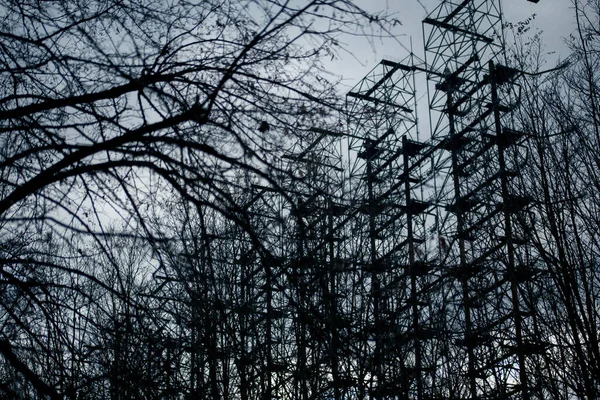 Central Eléctrica Duga Pripyat Chernobyl Torre Radio Secreta Soviética Para —  Fotos de Stock