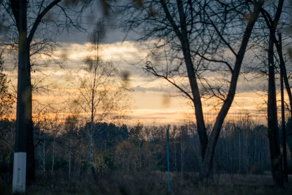 Belo Pôr Sol Pripyat Chernobyl — Fotografia de Stock