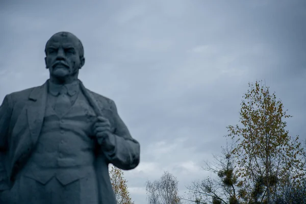 Μνημείο Του Λένιν Πριπιάτ Στο Τσερνομπίλ — Φωτογραφία Αρχείου