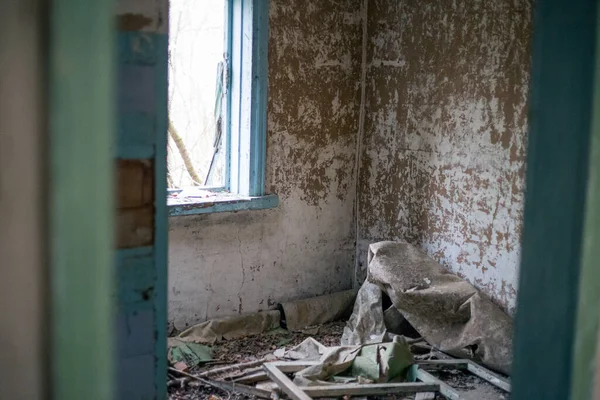 Antigua Casa Ruinas Pripyat Chernobyl —  Fotos de Stock