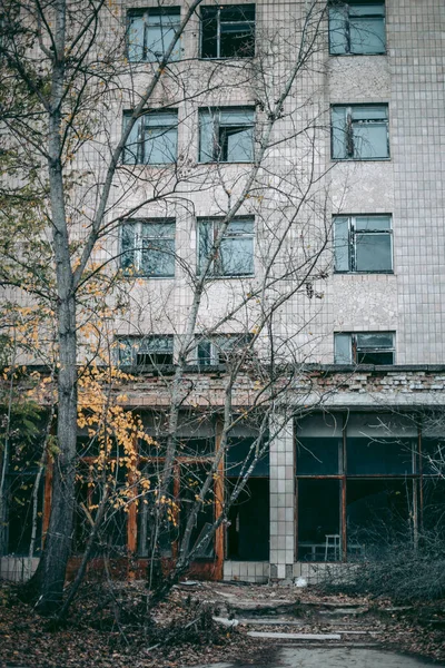 Altes Zerstörtes Haus Pripjat Tschernobyl — Stockfoto