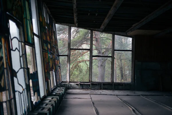 Casa Veche Ruinată Din Pripyat Cernobîl — Fotografie, imagine de stoc