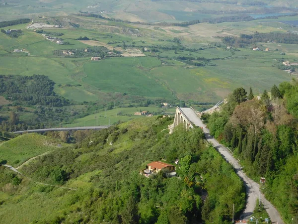 Sizilien Mai 2017 Eine Eingestürzte Route Enna Sizilien — Stockfoto
