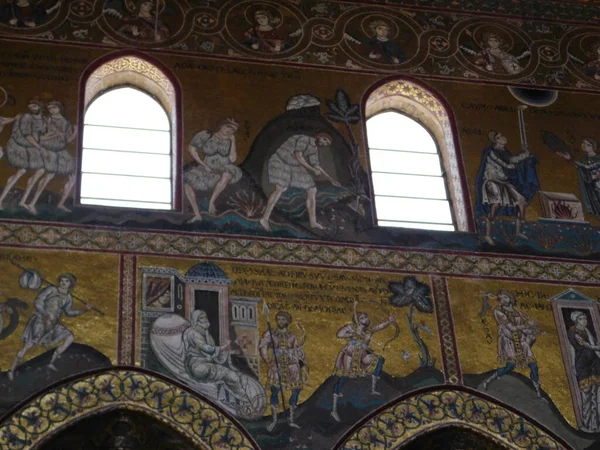 Monreale Palermo Sicilië Italië Mei 2017 Details Van Decoratie Kunst — Stockfoto