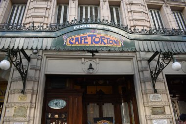 Buenos Aires City, Arjantin. 16 Haziran 2018. Buenos Aires 'teki ünlü Cafe Tortoni manzarası