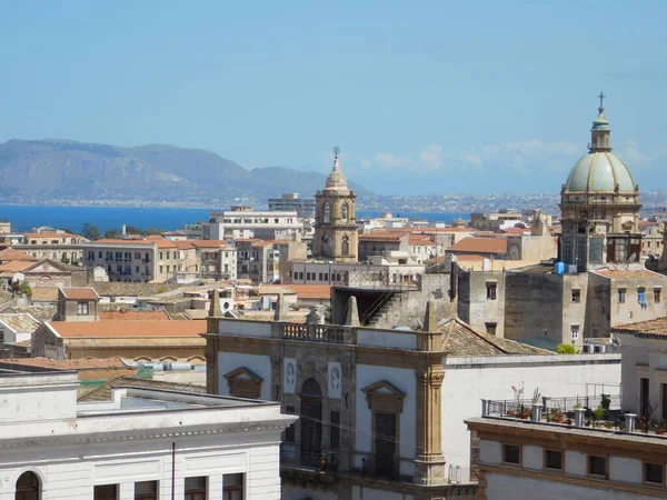 Sicilya, İtalya. 9 Mayıs 2017. Güney İtalya 'da Palermo Panoraması