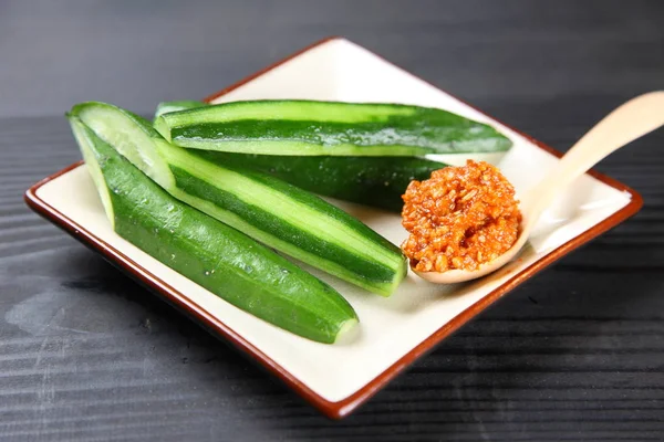 Pepino com Miso — Fotografia de Stock