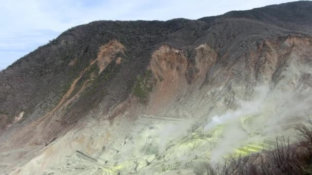 El lapso de tiempo de vídeo de los respiraderos de azufre — Vídeo de stock