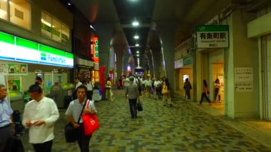 Tokyo, Japonya-13 Eylül 2017: Yurokucho Ginza giriş Istasyonu ön, Tokyo Japan. Yurakucho Tokyo 'da işlek ulaşım hub biridir.